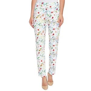 Krazy Larry Ankle Pant‎ Colorful Paint Splatter Print Stretch Size 4